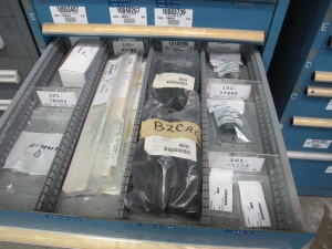 LISTA HEAVY DUTY 10-DRAWER PARTS CABINET W/ CONTENTS (W-44) LOADING & HANDLING FEE $25-